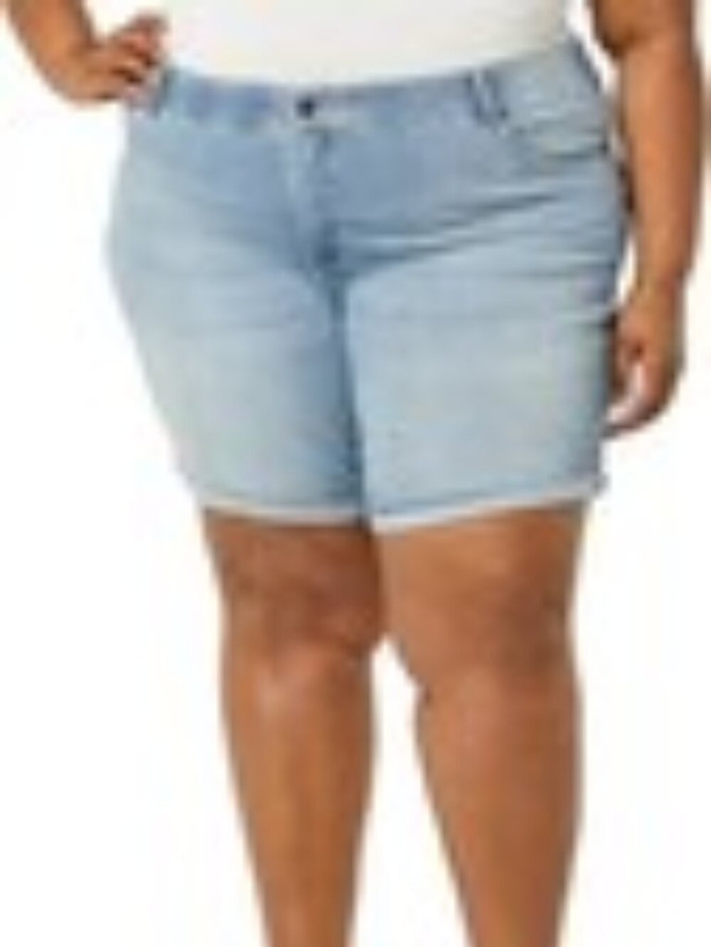 Riders Women's Plus Size 8 Inch Doubled Cuffed Shorts